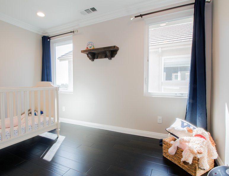 Two nursery windows allowing for ample lighting.