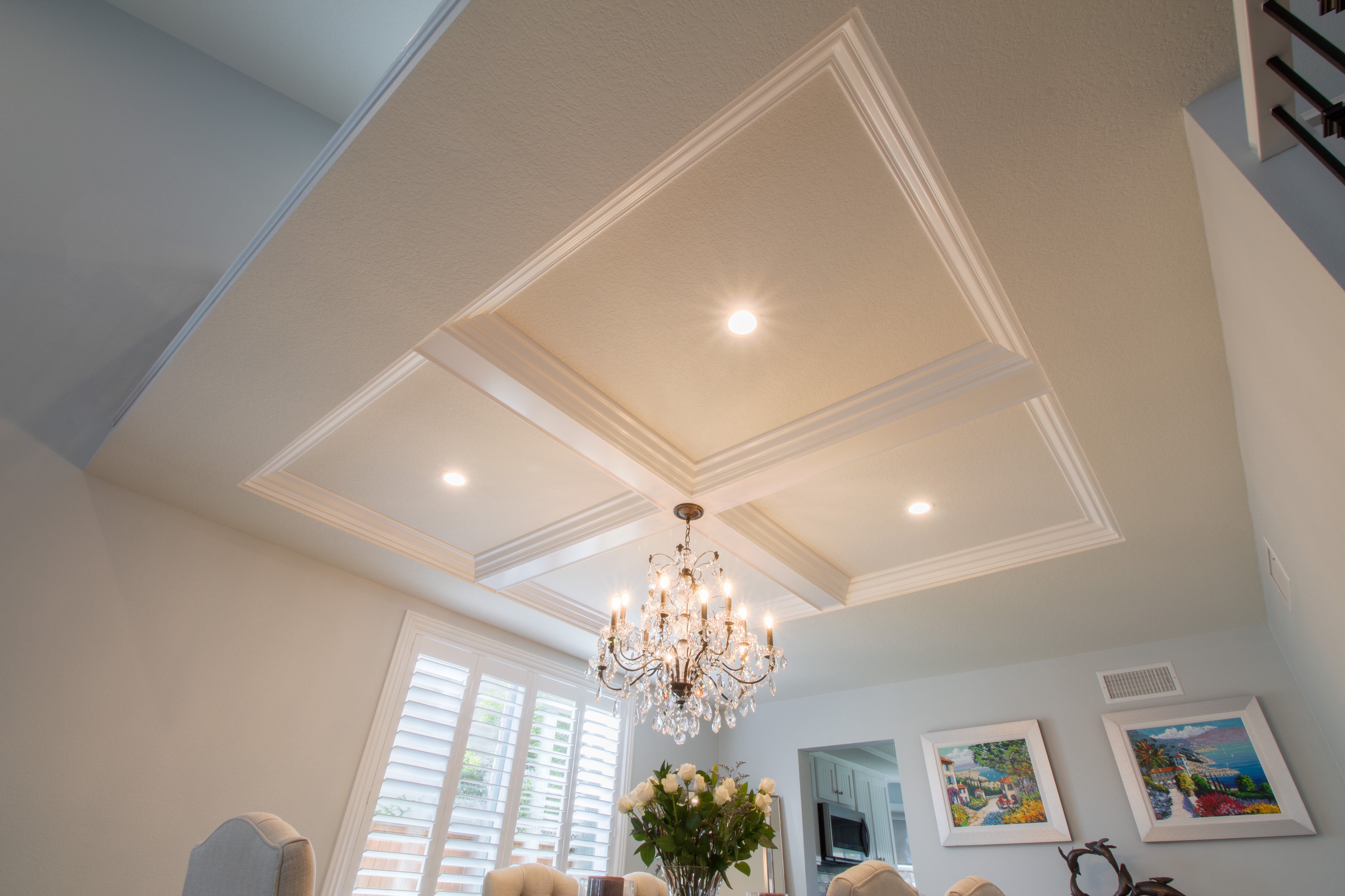 Coffered Ceilings For Loft In Orange